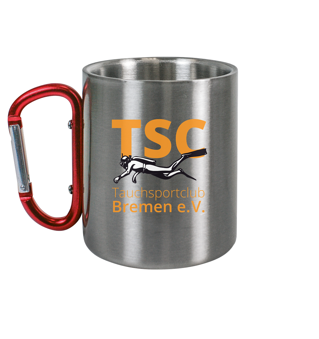 TSC Tasse mit Karabiner - Edelstahl Tasse – Bild 2