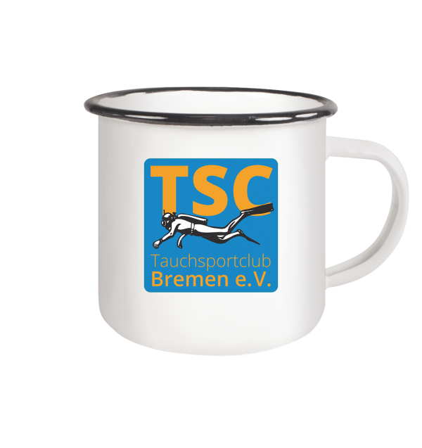 TSC - Emaille Tasse (Black)